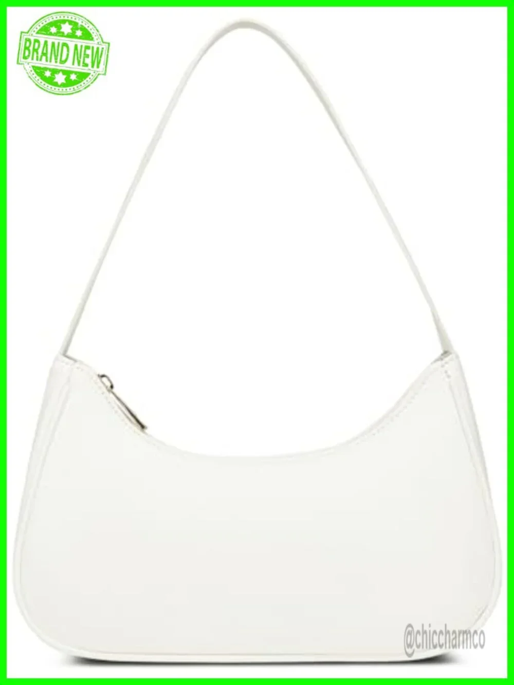 Vegan Leather Hobo Sling Tote Handbag Retro Purse with Zipper Closure